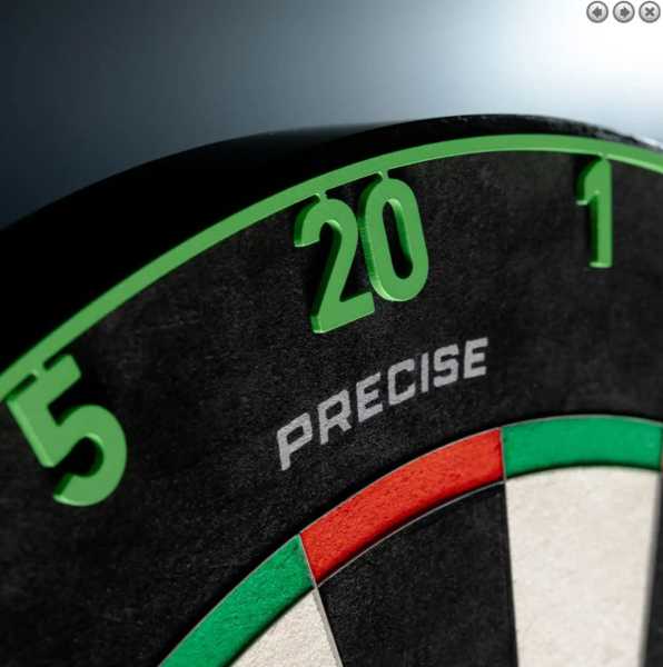 Precise180 Endorphine Dartboard mit Ring