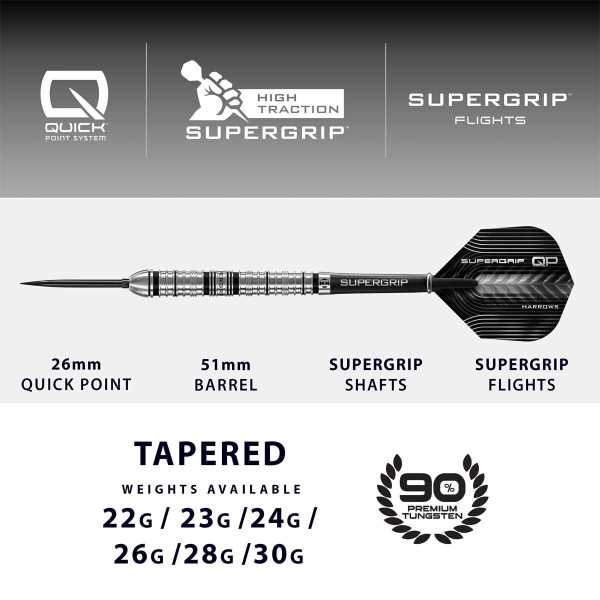 HARROWS Supergrip QP Tapered QUICK Point 90%