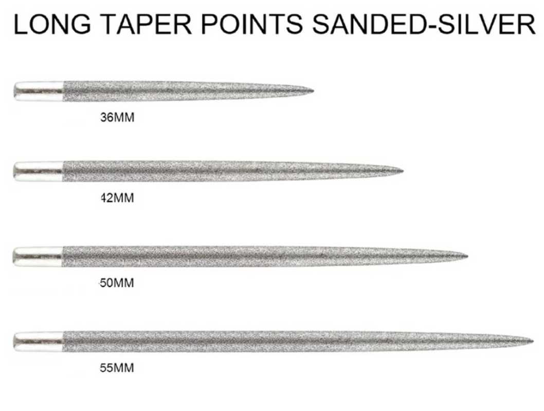 One80 Long Taper Points Sanded silber