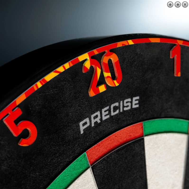 Precise180 Endorphine Dartboard mit Ring
