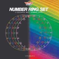 Bull´s Colorfull Matt Nummernringe 5er Set